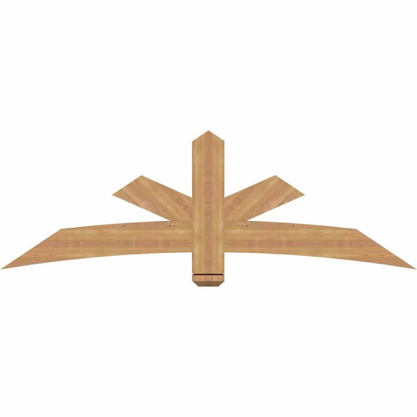 Ekena Millwork Alberta Smooth Timber Gable Bracket, Western Red Cedar, 72"W x 24"H x 3 1/2"D x 5 1/2"F, 8/12 Pitch GBW072X24X0406ALB00SWR - main